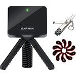 Garmin Approach R10 Portable Golf Launch Monitor Bundle mit Deco Essentials Edelstahl 7-in-1 Multifunktions-Golfwerkzeug und Neopren Reißverschluss Kopfbedeckungen Set, schwarz