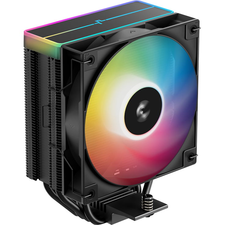 DeepCool AG400 BK ARGB V2, Tower-CPU-Kühler mit 120mm PWM Lüfter, ARGB-Beleuchtung, kompatibel mit AMD AM5/AM4 und Intel LGA1851/1700/1200/115X