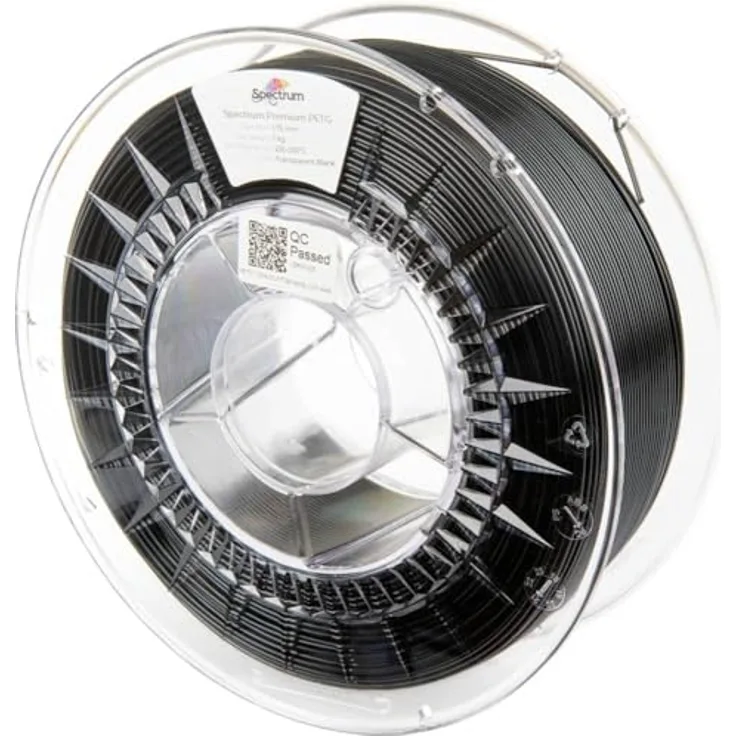 Spectrum Filaments 80473 PET-G Premium Filament, chemisch beständig und schlagfest, 1.75mm, 1000g, transparent-schwarz