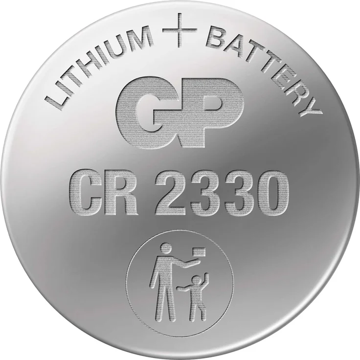 GP Lithium-Knopfzelle CR2330, 3V, Silber, 260mAh für Uhren und Taschenrechner