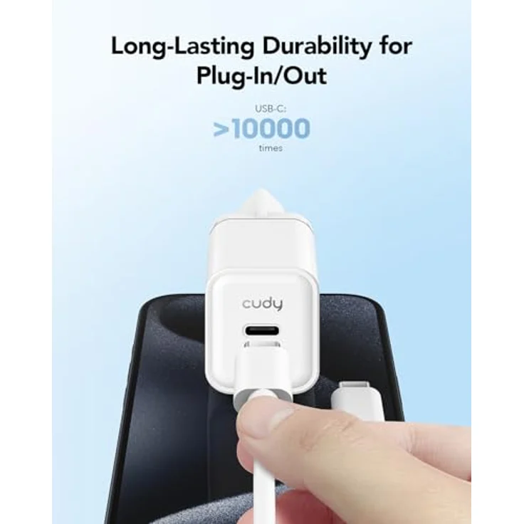Cudy CH20 USB-C-Ladegerät, 20 W Schnellladegerät mit QC/PD 3.0 Technologie, universelle Kompatibilität für iPhone, iPad, Samsung, kompakt und leicht – Bild 5
