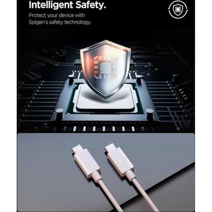 Spigen Essential USB C to USB C 60W Kabel, 1 m, weiß, USB 2.0 – Bild 4