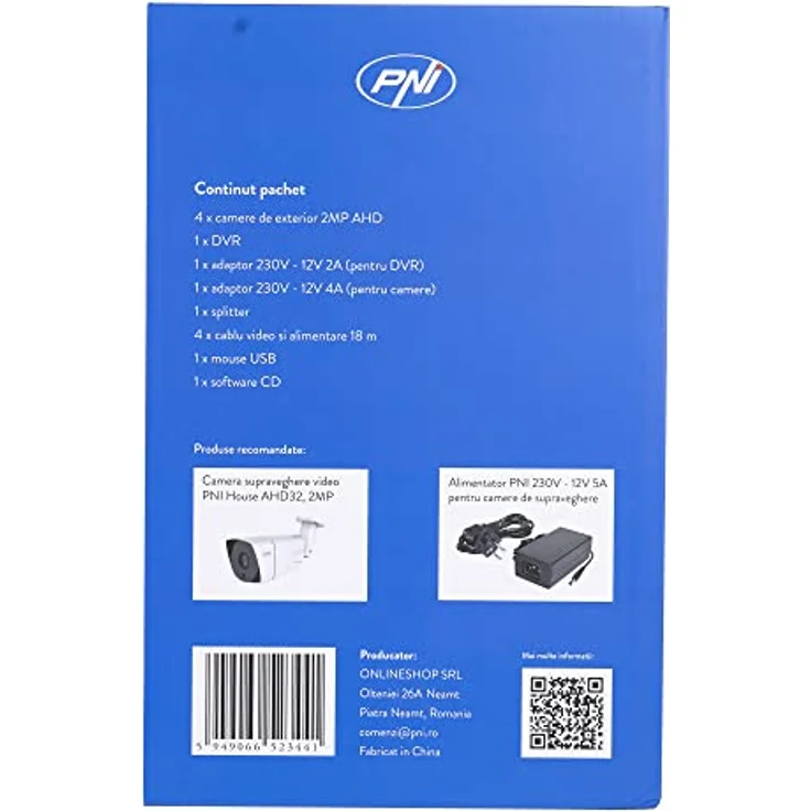 PNI Full HD-Videoüberwachungskit PTZ1300, NVR mit 4 Aussenkameras, 1920 x 1080 Pixel, IP66, Weiss und Schwarz – Bild 8