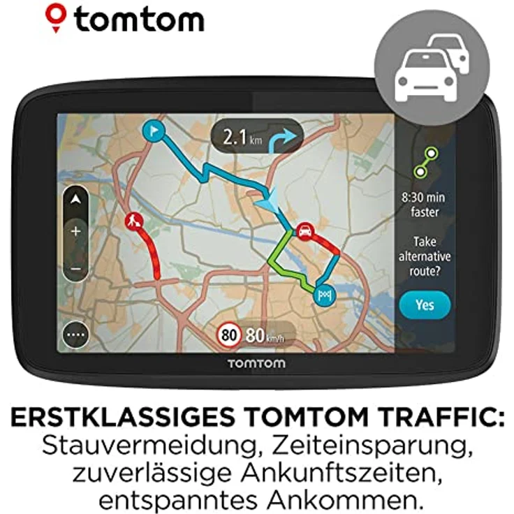 TomTom GO Essential, 5 Zoll Navigationsgerät mit WLAN-Updates, Bluetooth und lebenslangen Karten-Updates für Europa, schwarz – Bild 6