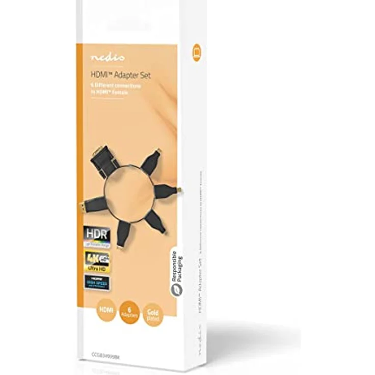 NEDIS CCGB34999BK HDMI™-Adapter, 4K/60 Hz DVI-D zu HDMI, DisplayPort, USB-C™, schwarz – Bild 2