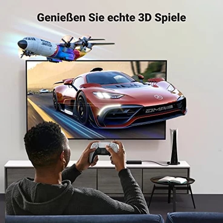 UGREEN HDMI 2.0 Switch 5 in 1out HDMI KVM Switch Splitter 4K@60Hz HDMI KVM Switch Unterstützung 3D/CEC/HDR/HDCP 2.2, Kompatibel mit PS5/4, Xbox, Apple TV, Skybox, Blu-Ray, HDTV, Monitor, etc. – Bild 4