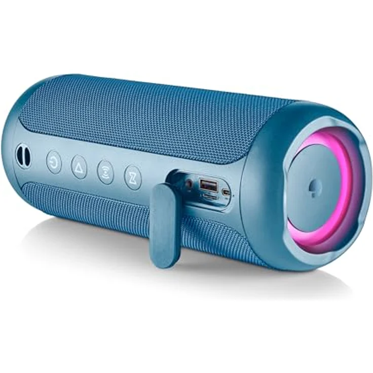 NGS Roller Furia 2 Blue, Kabelloser Bluetooth-Lautsprecher mit 30 W, IPX7 wasserdicht, True Wireless, 9 Std. Akkulaufzeit, Blau – Bild 3