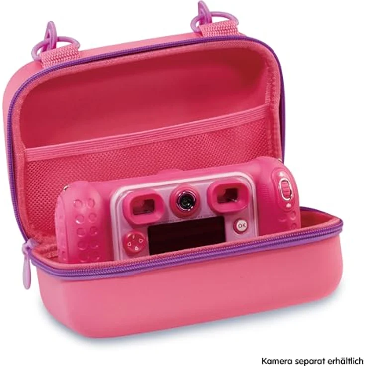 Vtech® KidiZoom Tragetasche, pink, mit Tragegriff und abnehmbarem Schulterriemen, kompatibel mit KidiZoom-Kameras – Bild 2