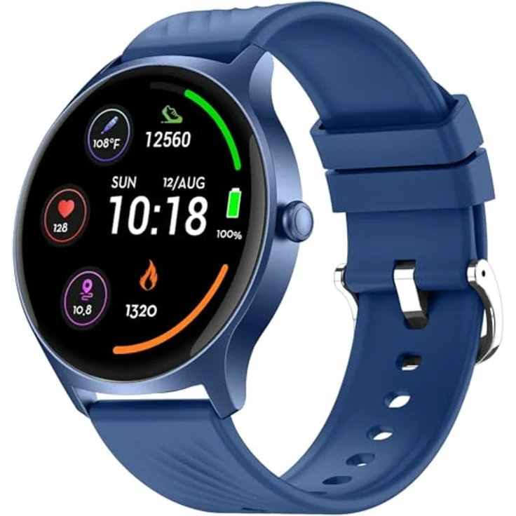 Denver Smartwatch SWC-387BU, Bluetooth Smart Watch mit AMOLED-Full-Touch-Display, Gesundheits- und Fitness-Tracking, blau – Bild 2