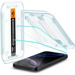 Spigen Glas.tR EZ Fit Schutzfolie kompatibel mit iPhone 16 Pro, 2 Stück, Kratzfest, 9H Härte Folie