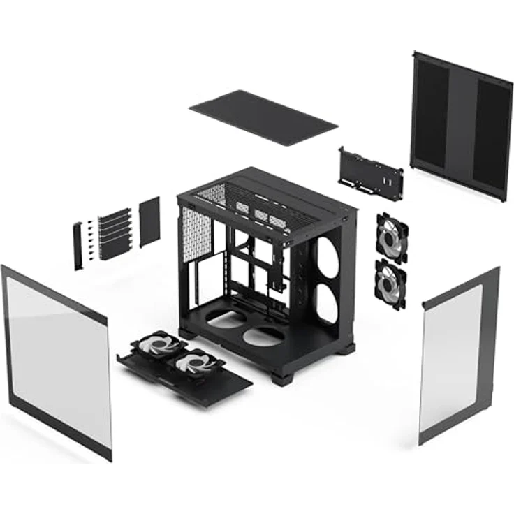 Fractal Design Pop 2 Vision Black RGB, Midi-Tower PC-Gehäuse für ATX, E-ATX, vorinstallierte 4 Lüfter, max. CPU-Kühlerhöhe 172 mm, Grafikkartenlänge bis 412 mm – Bild 17