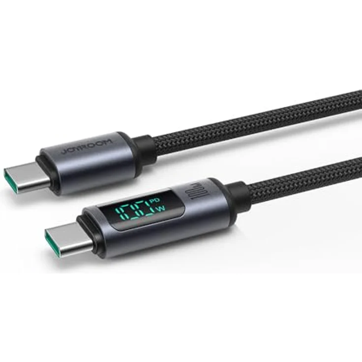 Joyroom S-CC100A16, USB-C Kabel 100W 1,2m mit LED-Anzeige, schwarz – Bild 9