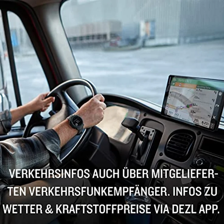 Garmin dēzl LGV 1010 MT-D EU, LKW-Navigationsgerät mit 8" Farbdisplay, vorinstallierten EU Karten, fahrzeugspezifischem Routing und Echtzeitdiensten – Bild 4