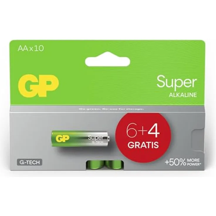GP 6+4 Super Alkaline 1,5 V AA Mignon LR06 GPSUP15A980C10 Marke: