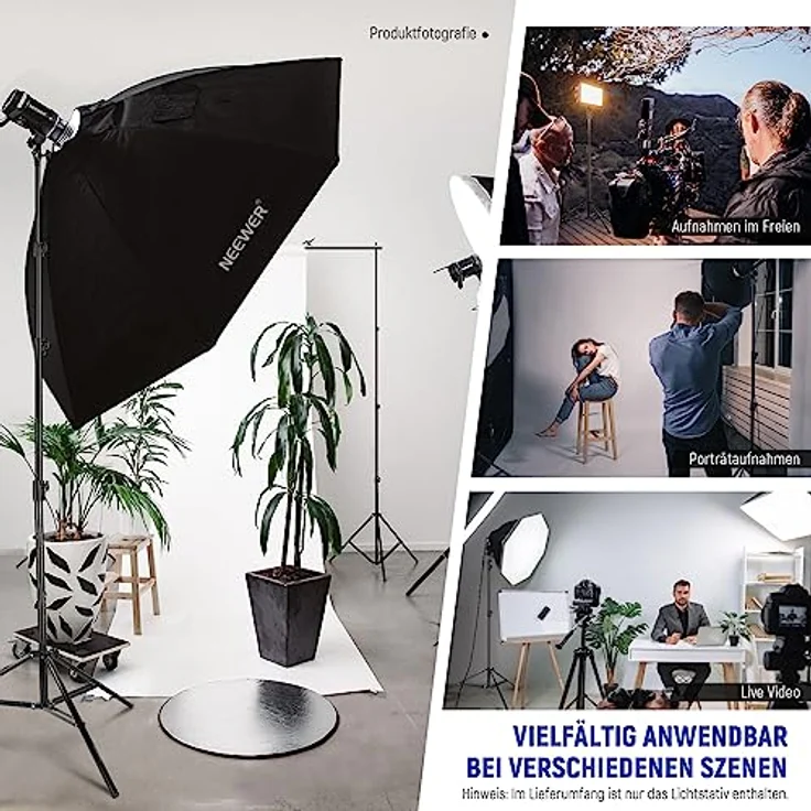 Neewer Lighting Tripod 400 cm, Aluminium-Stativ für professionelle Foto- und Videoaufnahmen – Bild 9