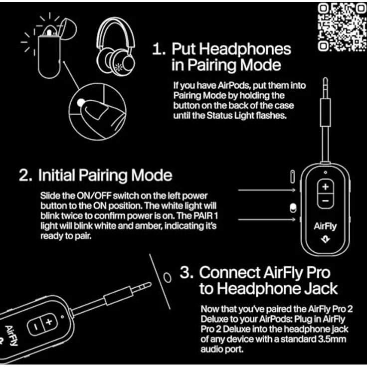 Twelve South AirFly Pro Deluxe, Bluetooth-Audio-Transmitter für Klinke/USB-C, Weiß – Bild 6