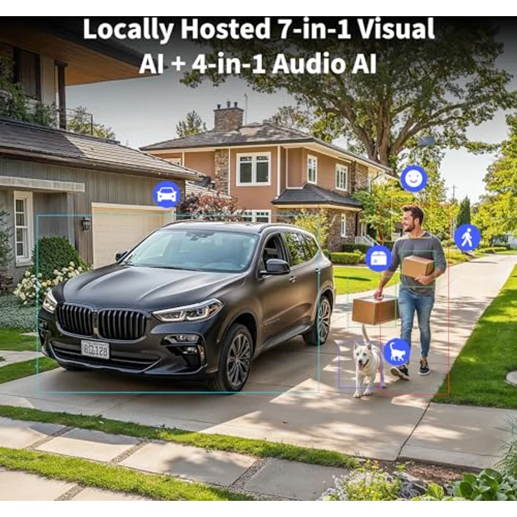 Aqara 4MP Kamera-Hub G5 Pro PoE, Echtfarbe Nachtsicht Überwachungskamera Aussen, HomeKit Secure Video, Thread-Grenzrouter, Lokale Erkennung, Thread/Zigbee, Unterstützt Alexa Google SmartThings (Weiß) – Bild 3