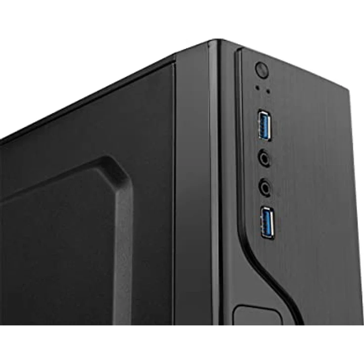 NOX LITE070 - NXLITE070 Mini-Tower mit Netzteil 500 W, USB 3.0, Lüfter 80 mm, Micro ATX, ITX, Frontpanel mit gebürsteter Optik, Schwarz – Bild 2