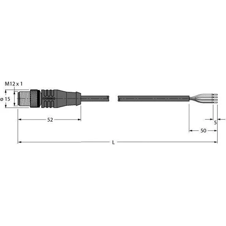 Turck Kabelrolle, Aktuator- (10 m) mit Hochtemperaturfester PTFE-Isolierung, weiß