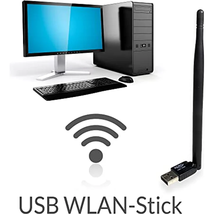 XORO HWL 155N WLAN USB Antenne für XORO SMART Receiver - Windows 10 - Linux - Raspberry Pi – Bild 2
