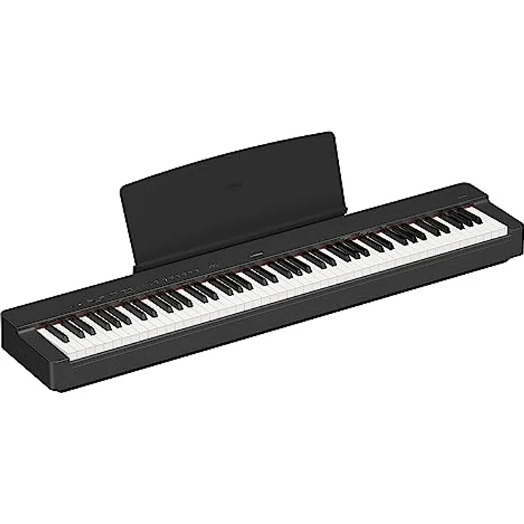 Yamaha Digitalpiano P-225B, schwarz, 88 Tasten mit GHC-Tastatur, inkl. Notenablage, Fußschalter und Netzadapter, Virtual Resonance Modeling
