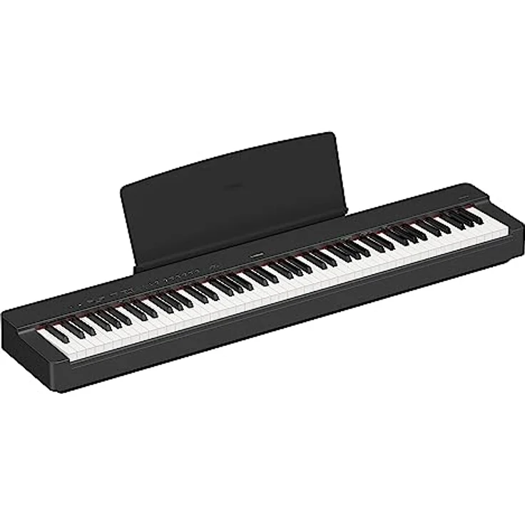 Yamaha Digitalpiano P-225B, schwarz, 88 Tasten mit GHC-Tastatur, inkl. Notenablage, Fußschalter und Netzadapter, Virtual Resonance Modeling – Bild 1