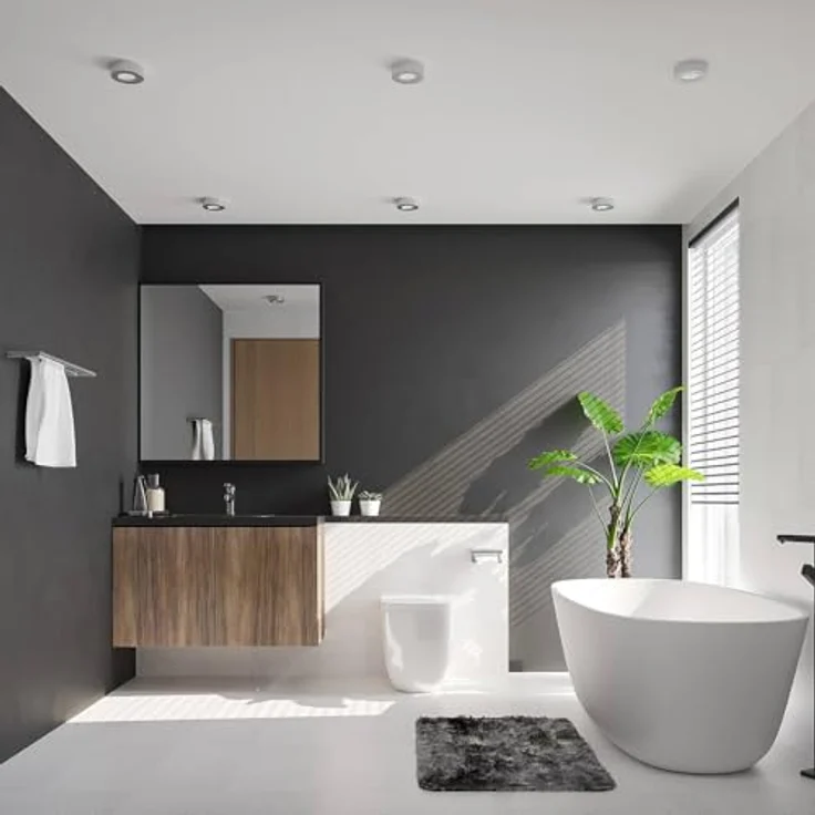 PRIOS LED Deckenleuchte 'Edwina' (Modern) in Alu aus Aluminium für Badezimmer (1 flammig) - Energiesparende LED-Deckenlampe, inkl. Leuchtmittel, Alu – Bild 4