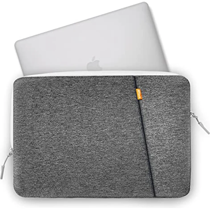 JETech Laptoptasche Hülle für 13,3 Zoll MacBook Air/Pro, 14 Zoll MacBook Pro 2021 M1, 13-13,6 Zoll Notebook, Wasserdicht Laptophülle Stoßfest Laptop Sleeve mit Zubehörtasche (Grau) – Bild 2