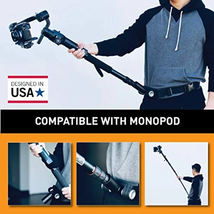 MoGoPod MogoCrane Gürtel-Set (Farbe + Becher aus Aluminium) für Stabilisator DJI Ronin und Stativ Monopode robust Halterung drehbar – Bild 5