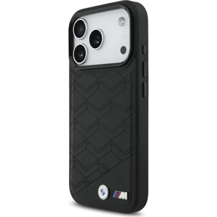 CG MOBILE BMW M-förmiges Logo MagSafe Hülle für iPhone 17 Pro, Schwarz, aus Kunstleder/Polycarbonat/TPU, lizenziert von BMW – Bild 2