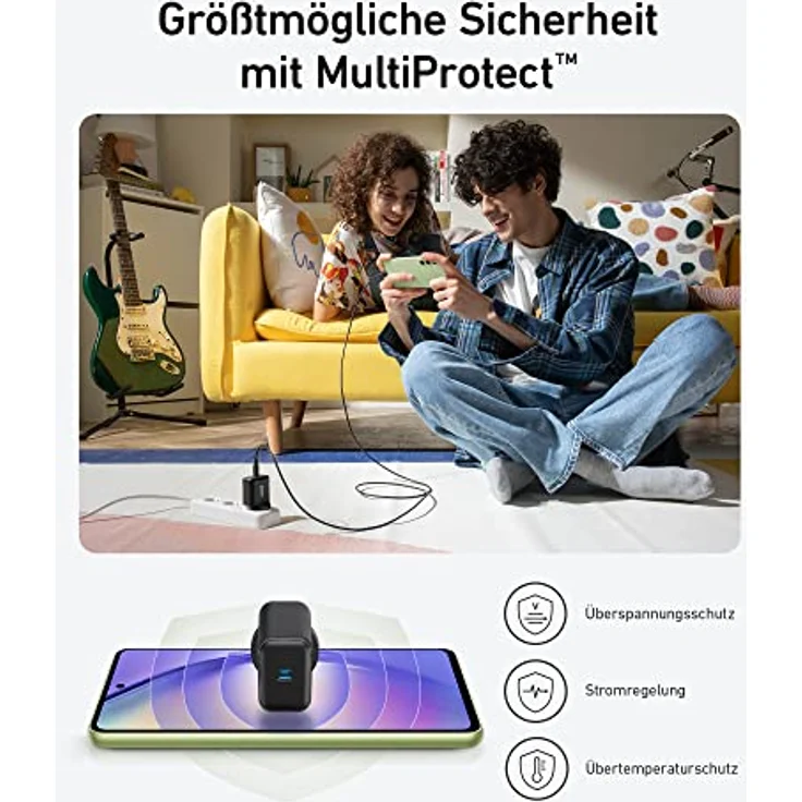 Anker 312 Charger, 25W USB C Ladegerät, Ace PPS Schnellladegerät für Samsung Galaxy S22/S23 Ultra/S22+, Note 10/+/20/S20 (Kabel Nicht enthalten) – Bild 4