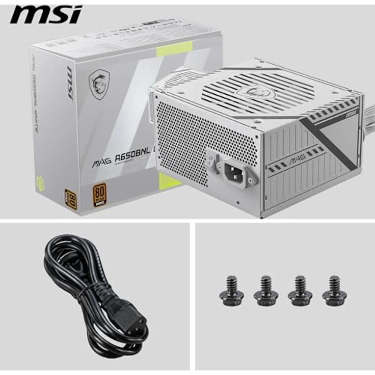 MSI MAG A650BNL, 650 W PC Netzteil mit militärisch inspiriertem Design, Weiss – Bild 7