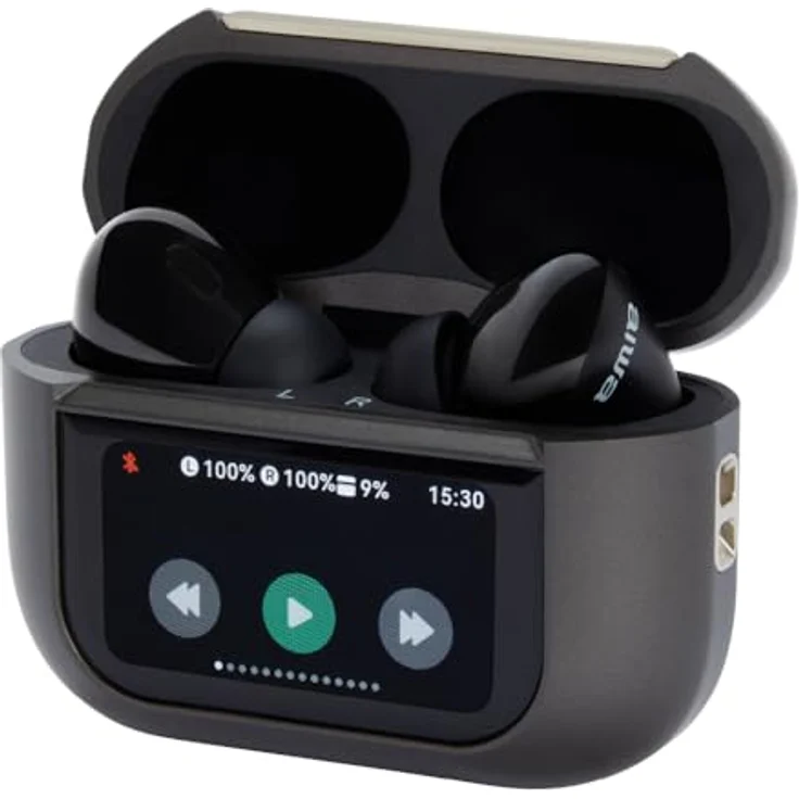 Aiwa EBTW-350TN, Kabellose Kopfhörer mit Ladebox, Schwarz – Bild 4