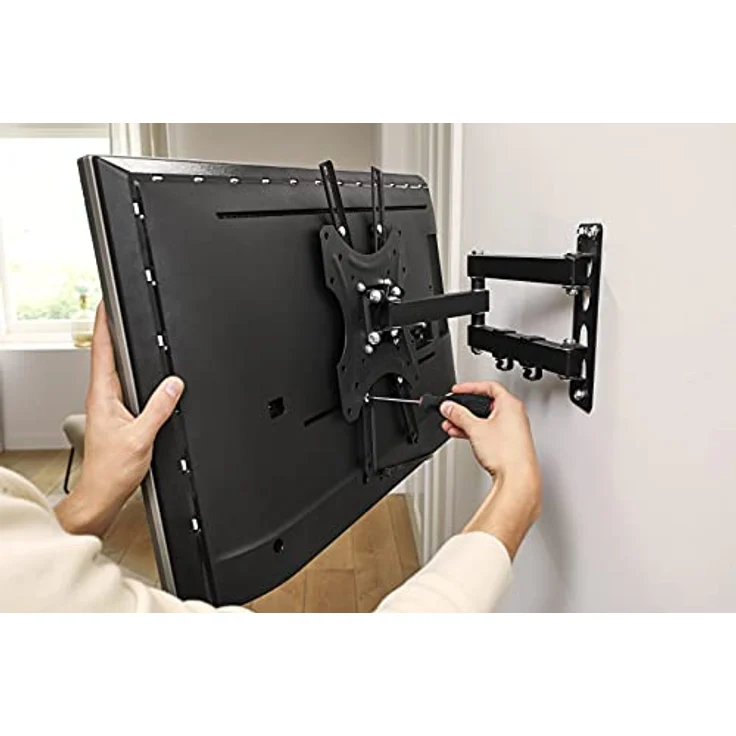 PHILIPS TV Wandhalterung SQM9232/10 - TVs von 26" bis 70" - Max. 35 KG - LED, LCD, QLED, OLED, Gebogene und Flache TVs - TV-Kabelmanagement - VESA-Montagelöcher - Schwarz – Bild 3