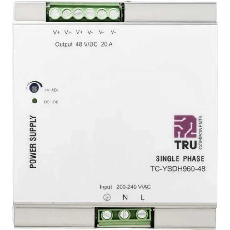TRU Components TC-13850172 DIN-Schienen-Netzteil 48 V/DC, 20 A, 960 W, 1 Ausgang, TS-35/7.5 und TS-35/15 kompatibel – Bild 2