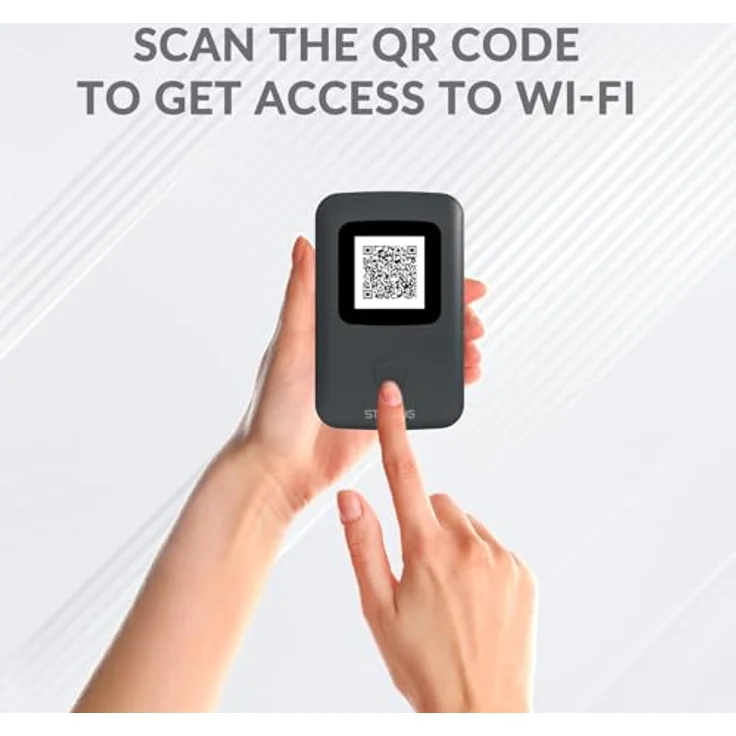 STRONG 4G Mobiler Hotspot mit Display, tragbarer WLAN Router, 150 Mbit/s, ideal für Reisen, Messen und Studenten, Schwarz – Bild 3