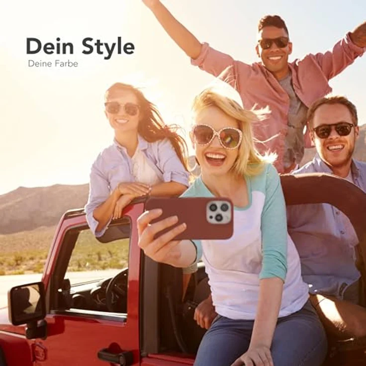 EAZY CASE Premium Silikon Handyhülle kompatibel mit iPhone 16 Pro, Slimcover mit Kameraschutz, Terrakotta, kratzresistent, mit Innenfutter und kabellosem Laden – Bild 2