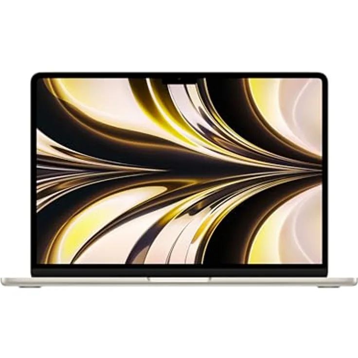 Apple MacBook Air Laptop mit M2 Chip: 13,6" Liquid Retina Display, 16 GB RAM, 256 GB SSD Speicher, beleuchtete Tastatur, 1080p FaceTime HD Kamera. Kompatibel mit iPhone/iPad; Polarstern