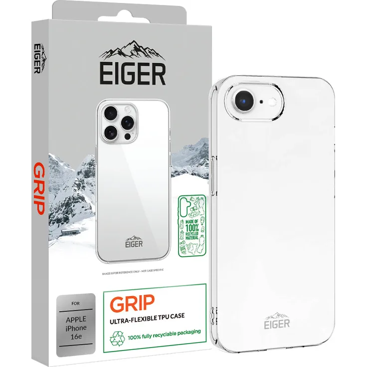 Eiger EGCA00725 Geldbörsenhülle für Apple iPhone 16E, 40,8 cm (16.1"), Weiß, schützend und stylisch aus TPU