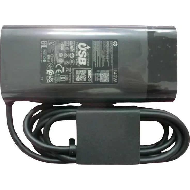 HP SKO-AC ADPTR 140W USBC NPFC 3P, Notebook-Netzteil mit 140 W Ausgangsleistung, schwarz