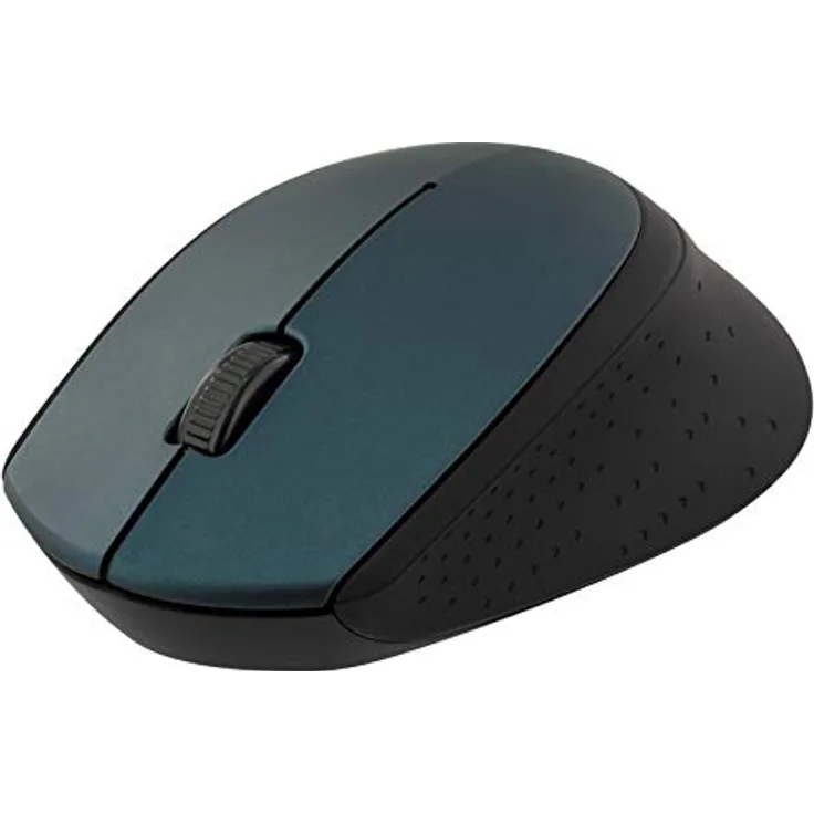 DELTACO Optische Maus, kabellos, 2 Tasten und Scrollrad, gummierte Seiten für Haftung, DPI 1200, USB-Nano-Empfänger, Reichweite 10 m, Grün