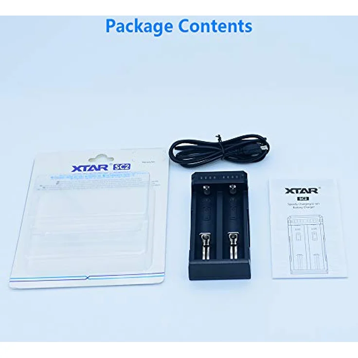 3A Speedy Charger XTAR SC2 18650 Akku-Ladegerät UK mit QC3.0 Protokoll für 18650 geschützte 20700 21700 26650 Taschenlampe Gimbal-Stabilisator Batterien – Bild 8