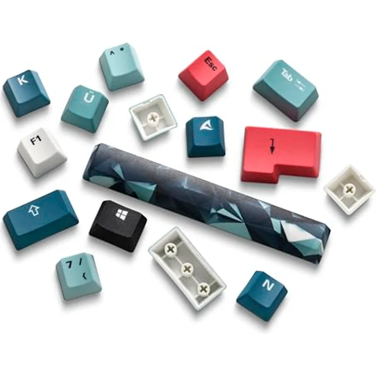 Sharkoon SKILLER SGK50 S3 Design Bundle D1, Mauspad und PBT-Tastenkappen Set für 75%-Tastaturen, 900 x 400 mm, deutsches Layout – Bild 5