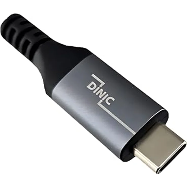 DINIC USB-C 4.0 Kabel, 1m, Typ C auf C, PD 240W, 40Gbps, Alu Stecker, Nylon Kabel, schwarz – Bild 3