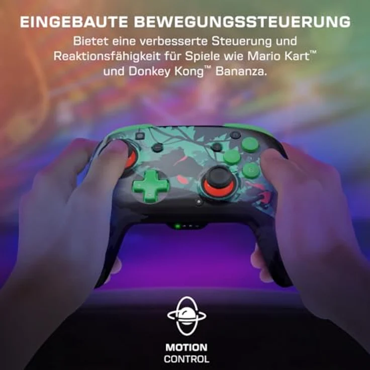 Turtle Beach Rematch Wireless Controller: Donkey Kong, offiziell lizenziert für Nintendo Switch 1 & 2, Bewegungssteuerung, kabellose Verbindung, bis zu 40 Stunden Akkulaufzeit – Bild 4