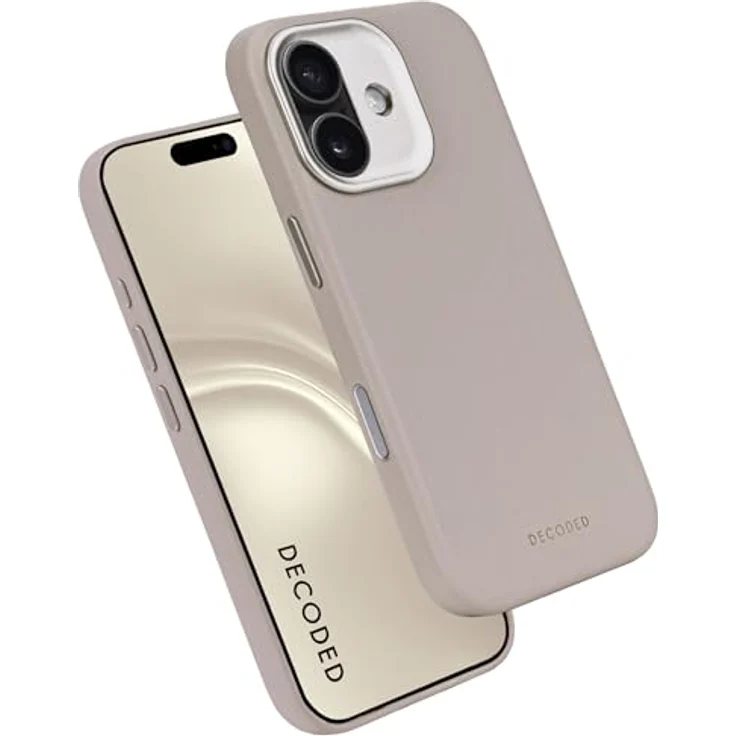 Decoded Lederhülle für iPhone 17, Premium ECCO Leder, MagSafe kompatibel, Metalltasten, vollständiger Kameraschutz, beige – Bild 1