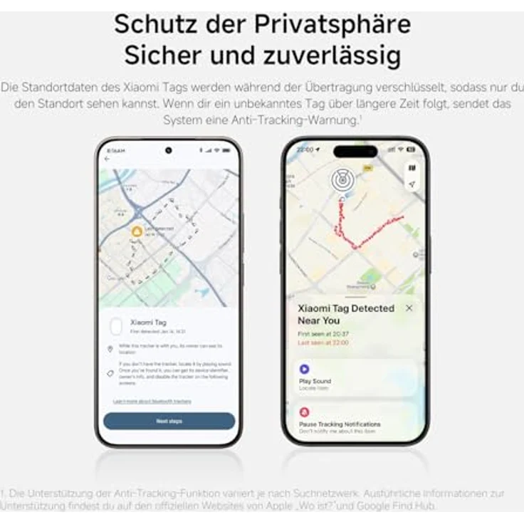 Xiaomi Smart Tag, Tracker für Gepäck und Haustiere, kompatibel mit Apple Find My und Google Android Find Hub, IP67, Batterielaufzeit über 1 Jahr, 1er-Pack – Bild 5