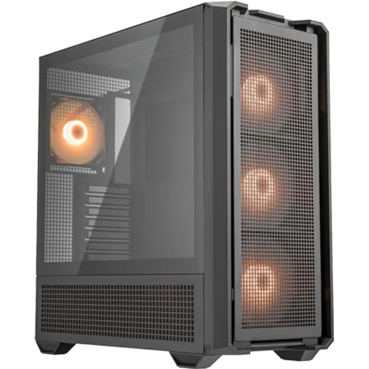 COUGAR MX600 RGB Mesh High Airflow Full Tower Gaming Gehäuse – Schwarz, mit integriertem universalen Lüfter-Hub – Bild 2