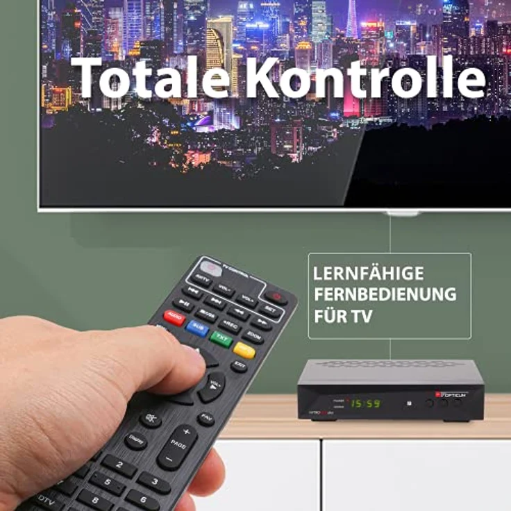 RED OPTICUM 23025 Nytro Box Plus Hybrid-Receiver HD-TV I DVB-C & DVB-T2 Receiver mit Aufnahmefunktion PVR - HDMI - USB - SCART - Coaxial Audio - Ethernet - LED Display I Digitaler Kabelreceiver – Bild 4
