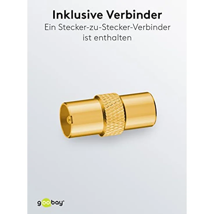 TV Antennenkabel schwarz (135 dB Typ), 4X geschirmt Vergoldet, Koax-Buchse Koax-Stecker (1,0 m) – Bild 6